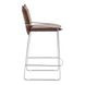 Pola Brown Upholstered Counter Height Stool
