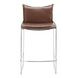 Pola Brown Upholstered Counter Height Stool