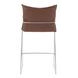 Pola Brown Upholstered Counter Height Stool