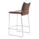 Pola Brown Upholstered Counter Height Stool