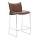 Pola Brown Upholstered Counter Height Stool
