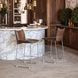 Pola Brown Upholstered Counter Height Stool
