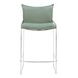 Pola Green Upholstered Counter Height Stool