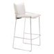Pola White Upholstered Bar Stool