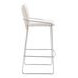 Pola White Upholstered Bar Stool