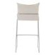 Pola White Upholstered Bar Stool