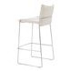 Pola White Upholstered Bar Stool