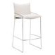Pola White Upholstered Bar Stool