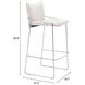 Pola White Upholstered Bar Stool