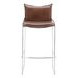 Pola Brown Upholstered Bar Stool