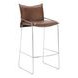 Pola Brown Upholstered Bar Stool