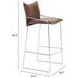 Pola Brown Upholstered Bar Stool