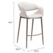 Limay Beige Upholstered Bar Stool