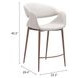 Limay Beige Upholstered Counter Height Stool