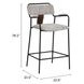 Couva Gray Upholstered Counter Height Stool Set of 2