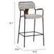 Couva Gray Upholstered Bar Stool Set of 2
