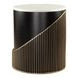 Tova Black and White Round Marble Top Side Table