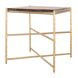 Kove Black and Gold Square Glass Top Side Table