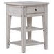 Lake House Weathered White Square Chairside Table