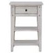 Lake House Weathered White Square Chairside Table