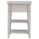 Lake House Weathered White Square Chairside Table