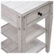 Lake House Weathered White Square Chairside Table