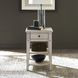 Lake House Weathered White Square Chairside Table