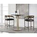 Zanatta Charcoal Black Leather Counter Height Stool