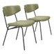 Charon Green Upholstered Dining Chair Set of 2