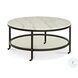 Whitman Bronze And Marble Round Cocktail Table