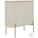Paloma High Gloss Cream And Gold Bar Cabinet