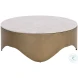 Guinevere Cream And Brass Coffee Table