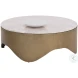 Guinevere Cream And Brass Coffee Table