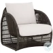 Tulum Louis Cream Performance Fabric Lounge Chair