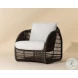 Tulum Louis Cream Performance Fabric Lounge Chair