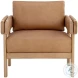 Roslyn Ludlow Sesame Leather Lounge Chair