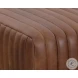 Lewin Lucia Tobacco Leather Square Ottoman