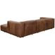 Beau Lucia Tobacco Leather RAF Chaise Sectional