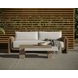 Tibi Louis Cream Performance Fabric Sofa With Natural Wooden Frame
