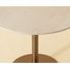 Iska Cream and Antique Brass 40" Round Marble Top Bistro Table