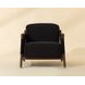 Calloway Abbington Black and Onyx Leather Upholstered Lounge Chair