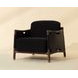 Calloway Abbington Black and Onyx Leather Upholstered Lounge Chair