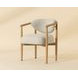 Sigrid Monument Oatmeal Upholstered Dining Arm Chair