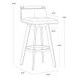 Stafford Bravo Black Swivel Upholstered Bar Stool