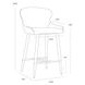 Cascade Milliken Cognac Upholstered Counter Height Stool