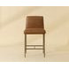 Lathan Tan Leather Upholstered Counter Height Stool