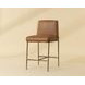 Lathan Tan Leather Upholstered Counter Height Stool