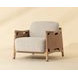 Calloway Santa Cruz Oatmeal and Nubuck Tan Leather Upholstered Lounge Chair