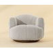 Tadeo Dove Cream Upholstered Swivel Arm Chair