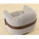 Tadeo Dove Cream Upholstered Swivel Arm Chair